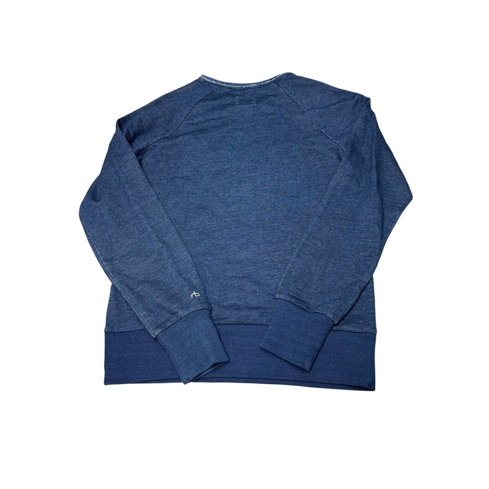 Rag & Bone Standard Issue Sweatshirt Mens XS Blue Cotton Raglan Crewneck Indigo - Picture 4 of 8